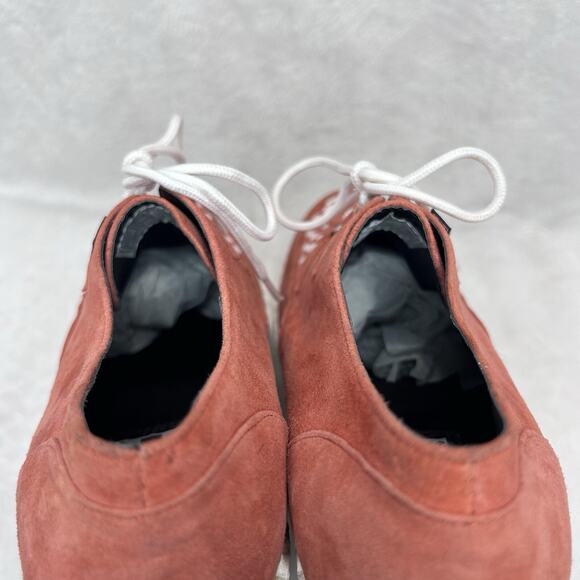 T.U.K Peachy Suede Wedge Creeper Shoes Size 9 Lace Up - Picture 11 of 12